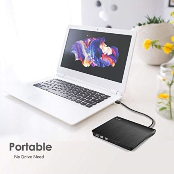 COCOPA - Extern USB 3.0 CD / DVD-brännare - Svart