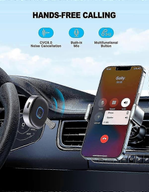 Auton Bluetooth AUX-adapteri, Mini Bluetooth 5.0 -vastaanotin