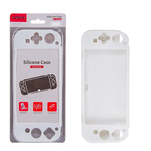Silikonetui til Nintendo Switch OLED spillkonsoll, tilbehør, Joy-Con deksel, beskyttende skall