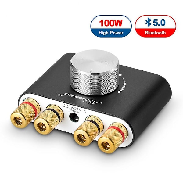 Hifi Bluetooth Liten Förstärkare Skrivbord 12v-24v Digital Stereo Förstärkare 100w Bakgrundsljudförstärkare
