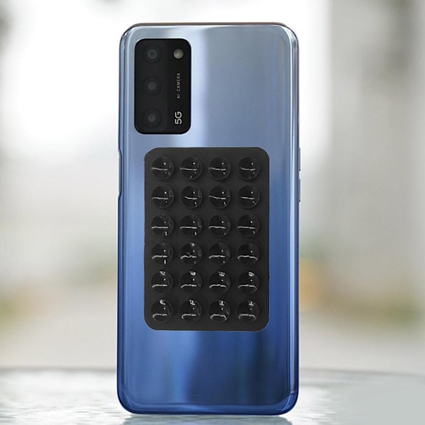 Silikonsugpropp för mobiltelefonfäste Sugpropp med baksida black 1pcs