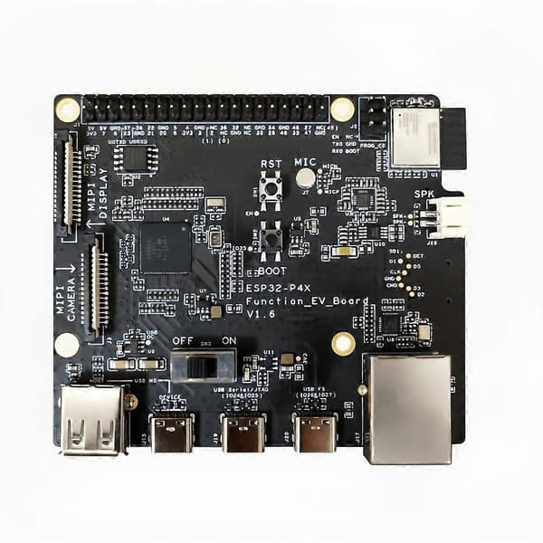 ESP32-P4X-Function-EV-Board kehityskorttisarja ESP32P4 SoC-piiri AIoT-kehityskortti multimedian arviointikortti Black