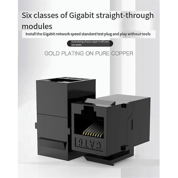 RJ45 Cat6 Keystone-kobling UTP Keystone Inline-kobling Hun til Hun Cat6 Keystone Jack Cat6-forbindelse