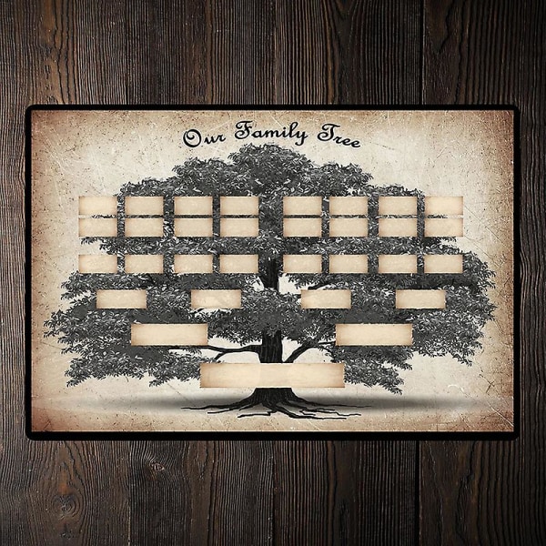 Släktträdsdiagram att fylla i 5/6/7 Generation Genealogy Poster Tomt ifyllningsbart anordiagram E
