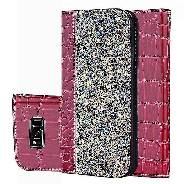 Samsung Galaxy S8 + / S8 Plus Glansigt Flip Fodral - Rosa