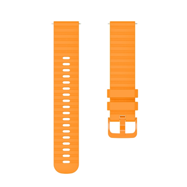 Kellon ranneke silikoni Samsung Galaxy Watch 5/4 40mm 44mm/Gear Sport, Huawei Watch GT3 42mm, Honor Watch SE, Huami Amazfi Oranssi Orange 20 mm