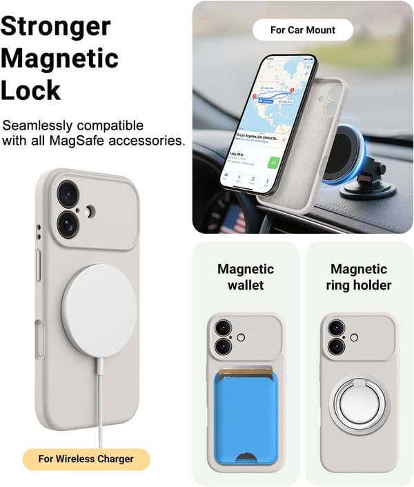 [LCS] Iskunkestävä nestemäinen silikonikuori iPhone 17 Pro Maxille | MagSafe iPhone 17 Pro Max iPhone 17 Pro Max stone