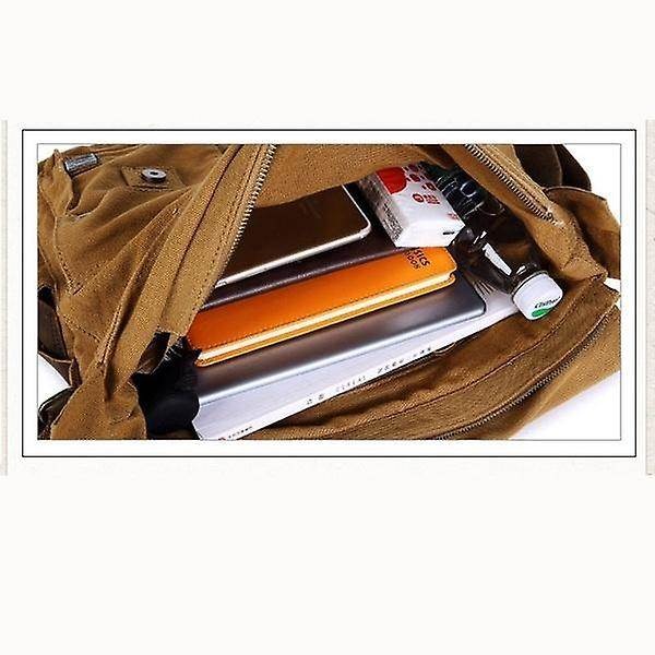 Fashionabla Canvasväska för Män Utomhus Casual Förvaringsväska Messenger Bag Canvas Axelväskor (grön)