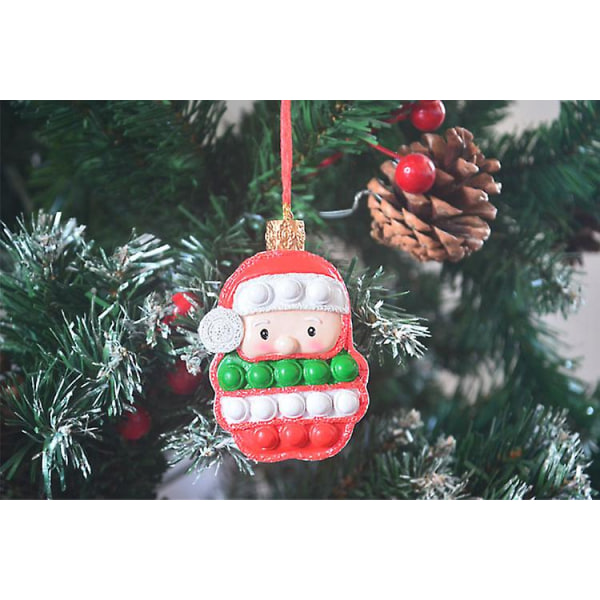 Julgransprydnader: Sortiment av jultomtar, munblåsta glasornament för julgranen SET4