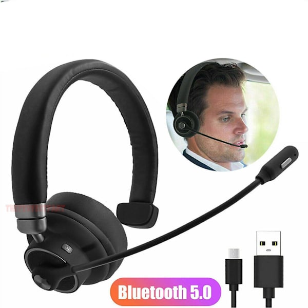 Bluetooth 5.0 Trådløse Støjreducerende Hovedtelefoner Enkelt Headset Lastbilchauffør