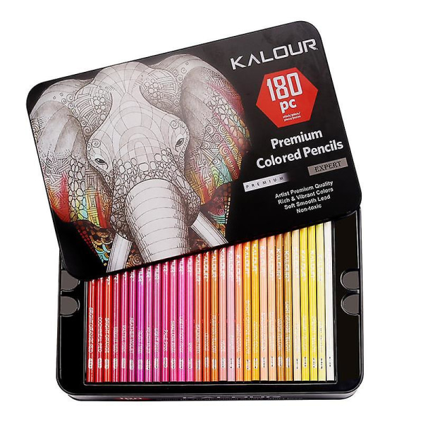 Flerfärgad 180 färger Professionell oljig ritning pennor Set Konstnär målning Skissning