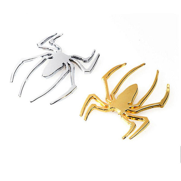 3D Universal Metal Spider Form Emblem Krom Mærkat