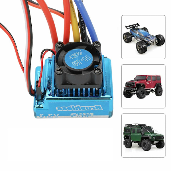 Harjaton ESC Sähköinen Nopeudensäädin RC Lisävaruste 1/10 1/8 RC Autoon