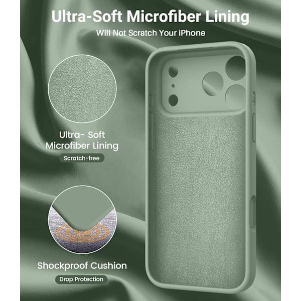 [LCS] Ultra-thin MagSafe Case for iPhone 17 Pro Max - Soft Liquid Silicone Protective Cover iPhone 17 Pro Max iPhone 17 Pro Max Vert calke
