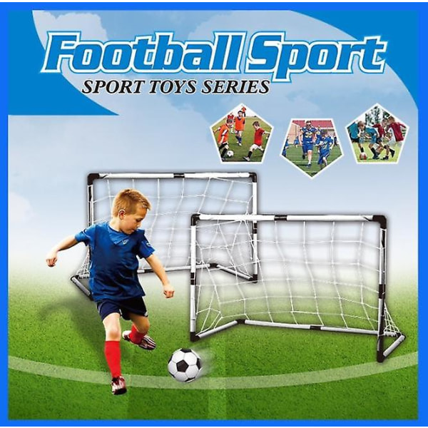 92cm Folding Mini Fotboll Målstolpe Net Set Med Pump Toy Spor WHITE