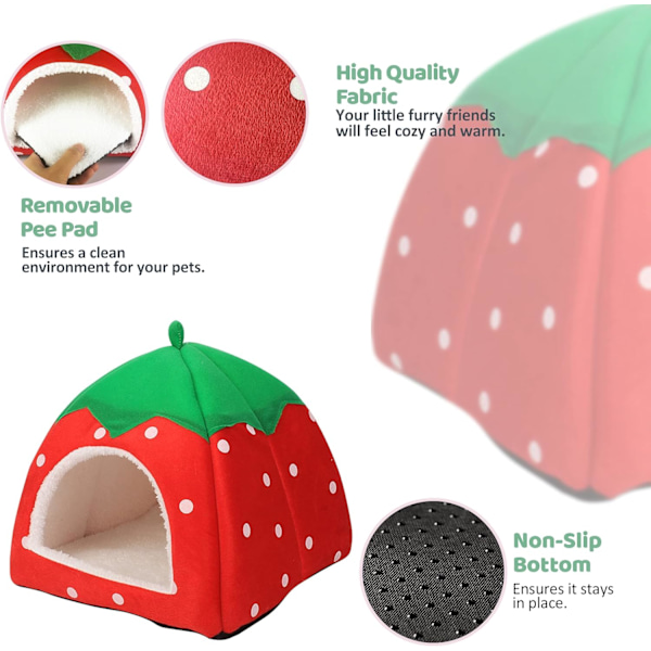 Manure Grisgömställe 2-pack Manure Gris Säng Hus Bur Tillbehör Mysigt Gömställe för Igelkottar Illrar Chinchillor & Andra Små Djur Red+Purple