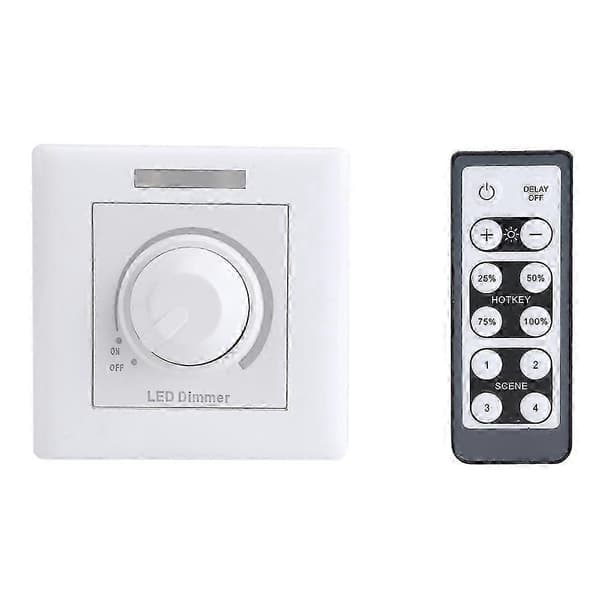 [LCS] LED-lys justerbar dimmerbryter lysstyrkekontroll IR-fjernkontroll 200W (110V)