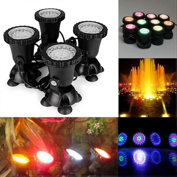 Undervattensspotlights RGB Akvarielampor med fjärrkontroll