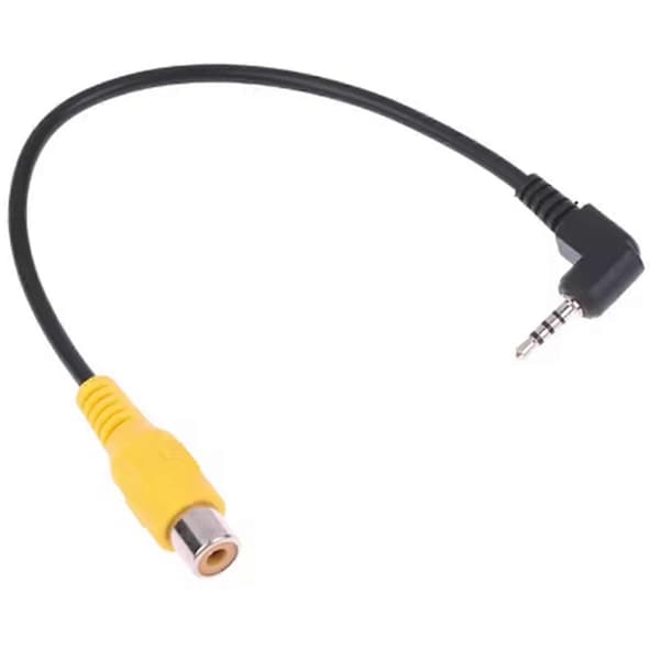[LCS]10PC AV ind videokabeladapter 2,5 mm AV-jack hanstik til hunadapterkabel til bakkamera Conve Black  Yellow