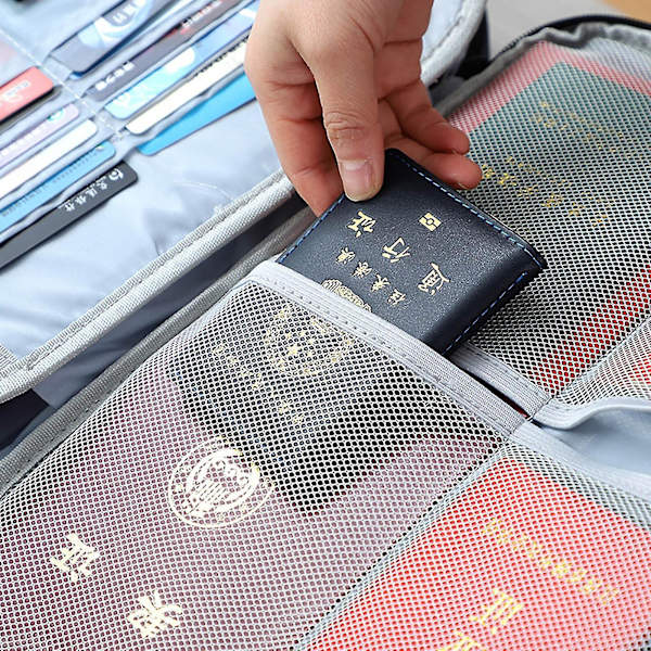 Perheen monikerroksinen korttipaketti Asiakirjojen säilytyslaukku Suuri kapasiteetti