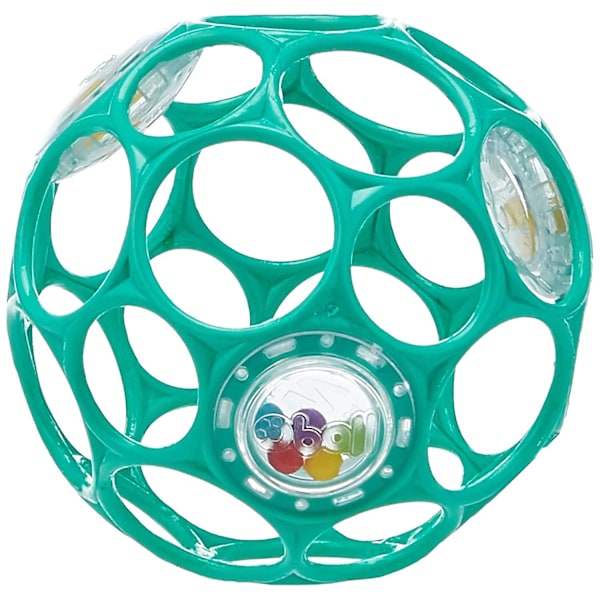 Bright Starts Oball Skallra Lättgrepp Leksak, Teal - 4\", Ålder Nyfödd Plus Blue