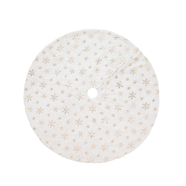 Joulukuusen Alusmatto Joulukuusen Jalkamatto Matto Kuusen Alla Koristeeksi golden  snowflake 78cm