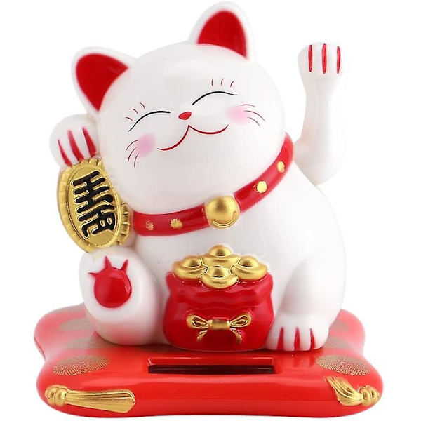 Maneki Neko - Delaman Solardriven Lyckokatt Vinkande Arm, Tur