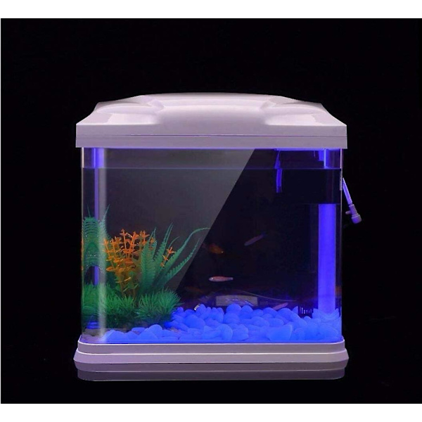 Fiskstenar som lyser blått/självlysande stenar för trädgård/akvarium/fiskakvarium Blue
