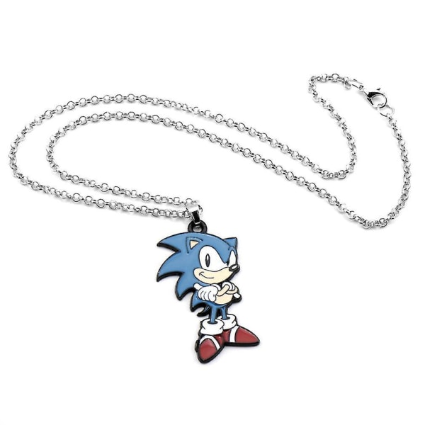 2st Sonic The Hedgehog metall nyckelringar hängande prydnad halsband