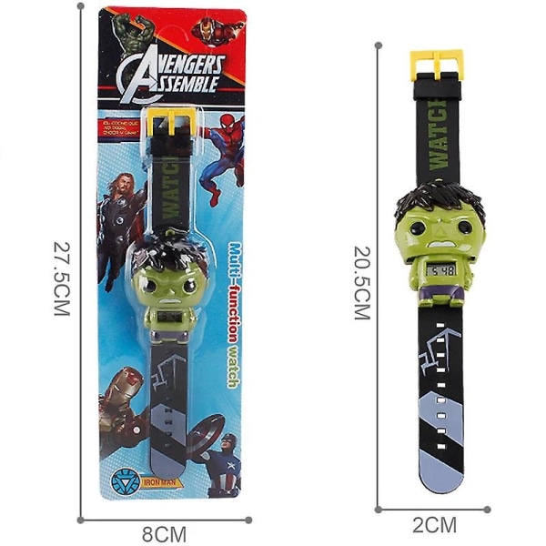 The Avengers Elektronisk Klocka Spider Man Captain America Hulk Deformationsleksaker Hulk