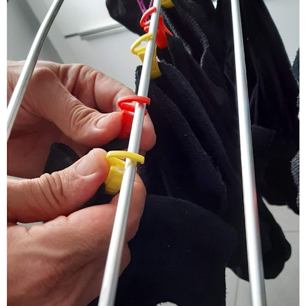 40 Sokkeklyper 1.5*2.8cm for Vaskemaskin og Tørketrommel Kleshenger Veldig Praktisk og Rask å Henge Opp, Sortere OG TREKKE med KLIPSEN