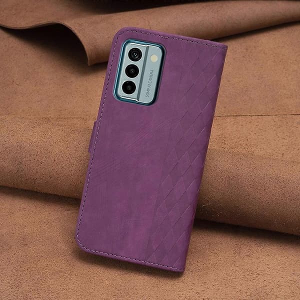 Ternet præget læderetui til Nokia G22 Purple