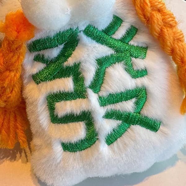 Mahjong-avaimenperä, pehmonukke, riipus, VIHREÄ green