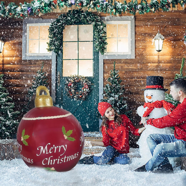 Holiday ornament utomhus jul uppblåsbar dekorerad boll gi