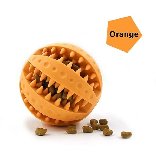Foderdispenser Robust Godbid Bold Interaktivt Hvalpe Legetøj til Hunde Orange