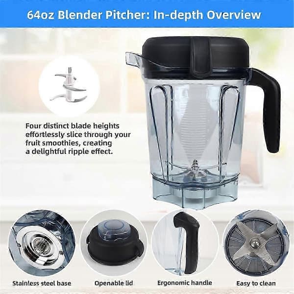 Blandebeholder til Vitamix lavprofil 64oz kandeudskiftning