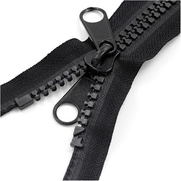 Kaksipuolinen vaateketju takki unisex musta DIY-tarvike