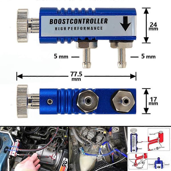 [LCS]Universal Racing JUSTERBAR MANUEL TURBO BOOST CONTROLLER KIT 1-30 PSI IN-CABIN BOOST CONTROL blue