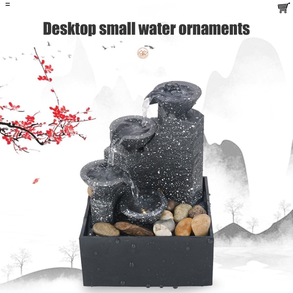Vatten fontän rinnande vatten prydnad Kreativt vattenfall skrivbord hantverk för hem vardagsrum kontor
