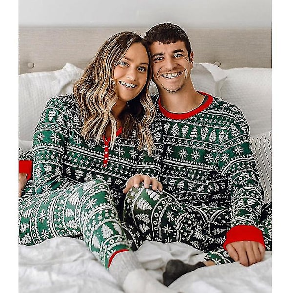 Jul Familj Julgran Tryck Pyjamas Matchande Set Dad M