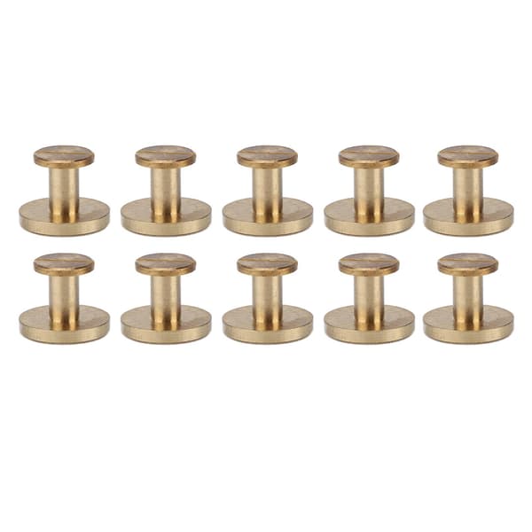 10 sæt messingbogbindingsskruer 13x18mm DIY-hæfterivetter