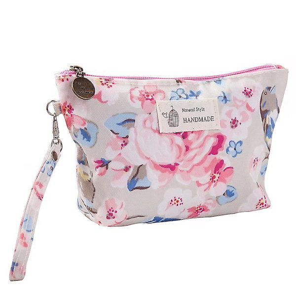 Den Trykte Rejse Toilet Taske Baby Pink
