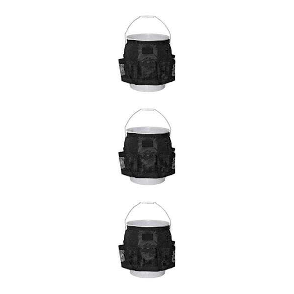 1/2/3 Biltvättshink Verktygsorganisatör Fiskeshink Förvaringsväska 3PCS