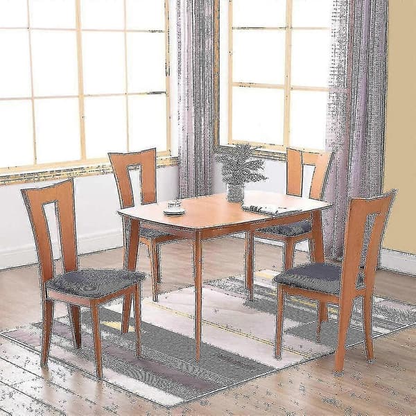Set med 6 stolsöverdrag för matsal och köksstolar Dark gray