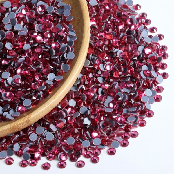 3000 stk. Rose Hotfix Rhinestones for håndverk, SS16, 3,8-4,0 mm Rose SS16 Rose
