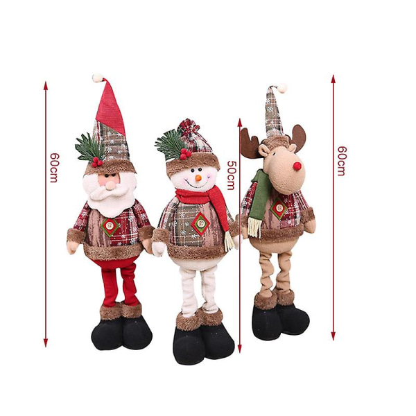 Jul Söt Liten Man Tomte Snögubbe Ren Docka Juldekoration Gåva Santa