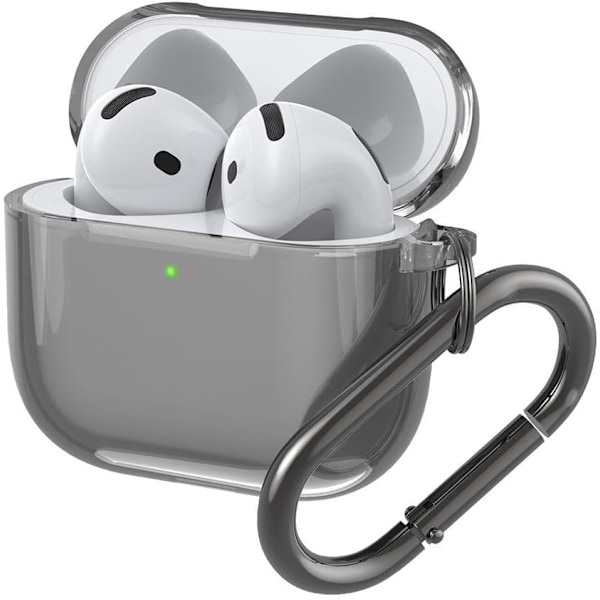 Passer til Apple AirPods4 hovedtelefonetui Nyt Bluetooth beskyttelsesetui simpelt. Sort black