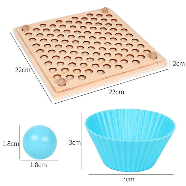 DIY Klype Perle Treningsbrett Spill Tre Montessori Fargesortering Stablet Leker As picture A