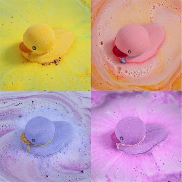 4 st Aromatiska Badbrustabletter Bubbelbadbollar Havssalt Badbollar
