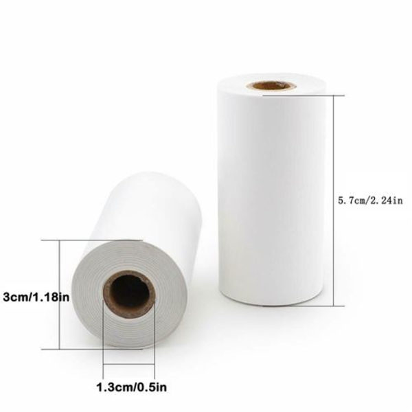 Skrivarpapper för mini termisk skrivare 57 mm 6 st - Flerfärgad